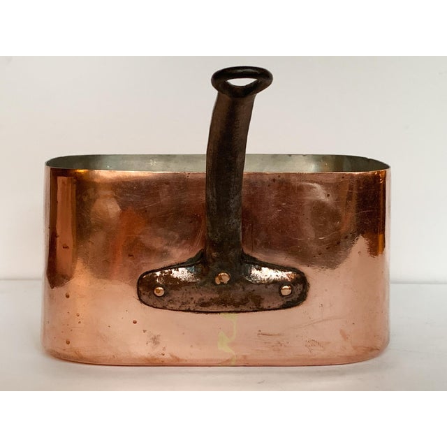 Vintage Rectangular French Copper Pot # 1 For Sale In New York - Image 6 of 11