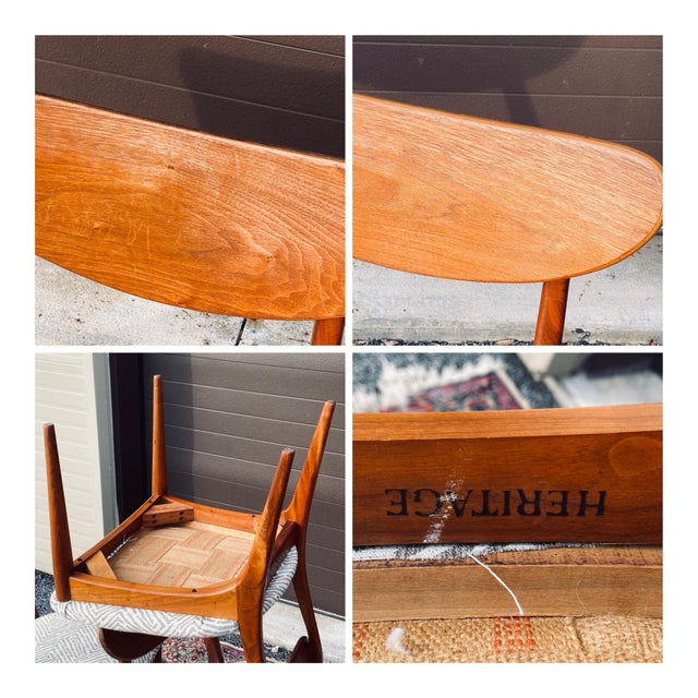 Mid-Century Modern Heritage Contemporary Collection Walnut Dining Side Chair For Sale - Image 12 of 12