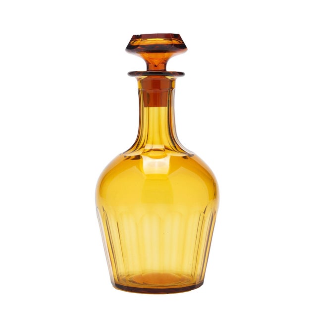 Glass Set of Amber Glass Stemware With Decanter Attributed to Phineas Dummer, C. 1830 For Sale - Image 7 of 12