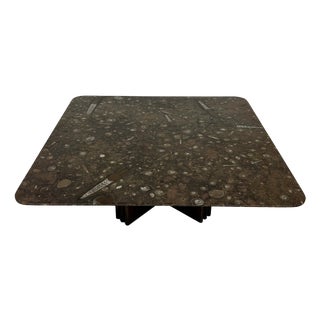 Fossil Stone Coffee Table attributed to Heinz Lilienthal, 1980s For Sale
