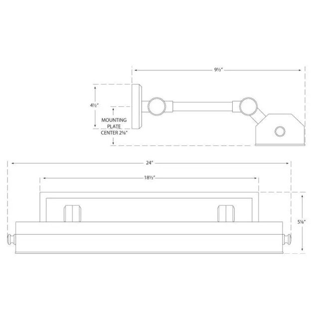 Traditional Chapman & Myers for Visual Comfort Signature Dorchester 24" Picture Light in Bronze For Sale - Image 3 of 3