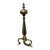 Antique 1920s Brass Fireplace Andirons Pair Refurbished Colonial Hearth Decor For Sale - Image 14 of 18