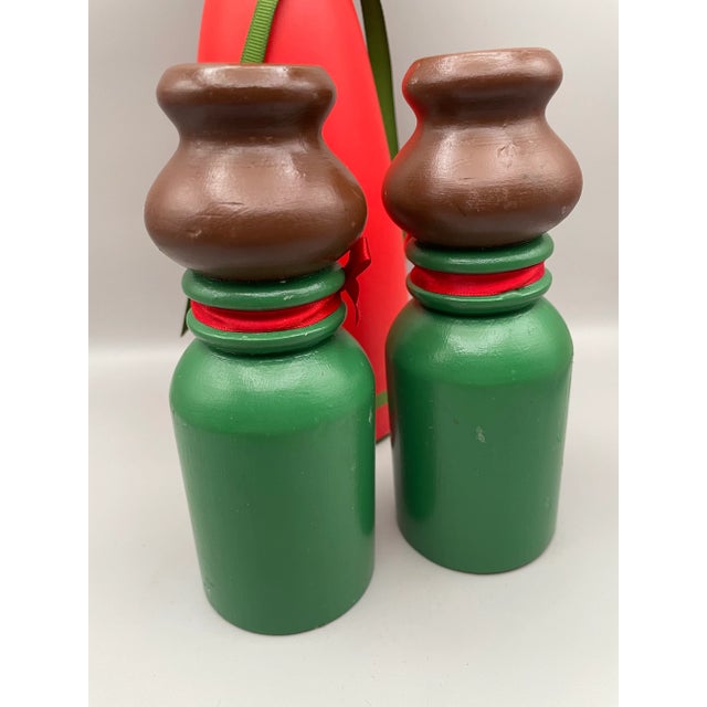 Mid-Century Modern 1970s Swedish Wooden Christmas Candle Holders- Set of 3 For Sale - Image 3 of 8