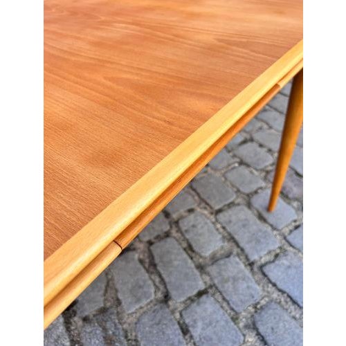 Brown Extendable Beech Dining Table from Alma Tische For Sale - Image 8 of 11