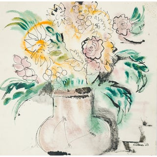 Vase and Flowers - Robert Lohman, C. 1963 For Sale