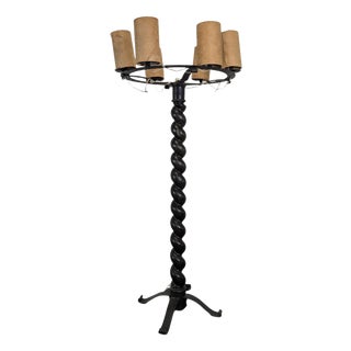 Louis XIII Style Twisted Column Floor Lamp For Sale