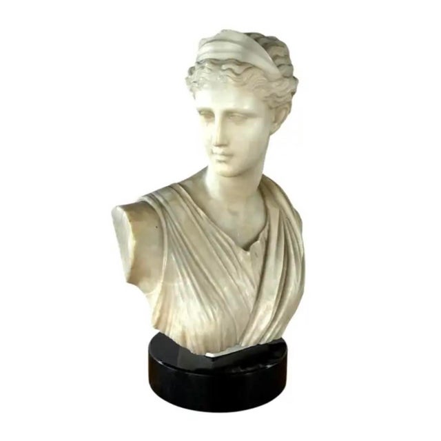 Italian Neoclassical Marble Bust of Diana, 19th Century, Italy Grand Tour For Sale - Image 11 of 14