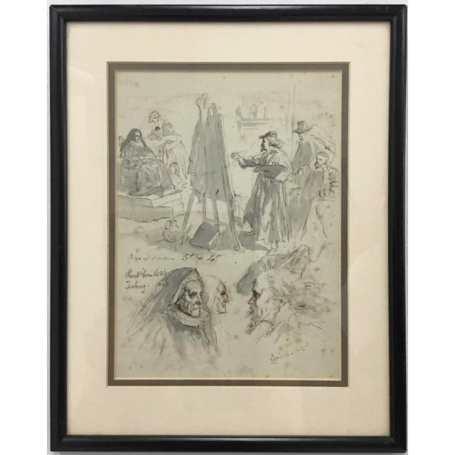 Original Pen and Ink Study Drawing by Sir John Gilbert For Sale - Image 11 of 11