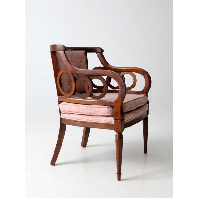 Brown Antique Classic Revival Armchair For Sale - Image 8 of 17