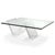 Mid-Century Modern Coffee Table with Lucite "Zig-Zag" Base For Sale - Image 3 of 5