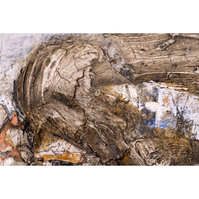 Brown Ljubo Biro Untitled Woman in Profile Signed Acrylic Painting on Masonite 1960s For Sale - Image 8 of 12