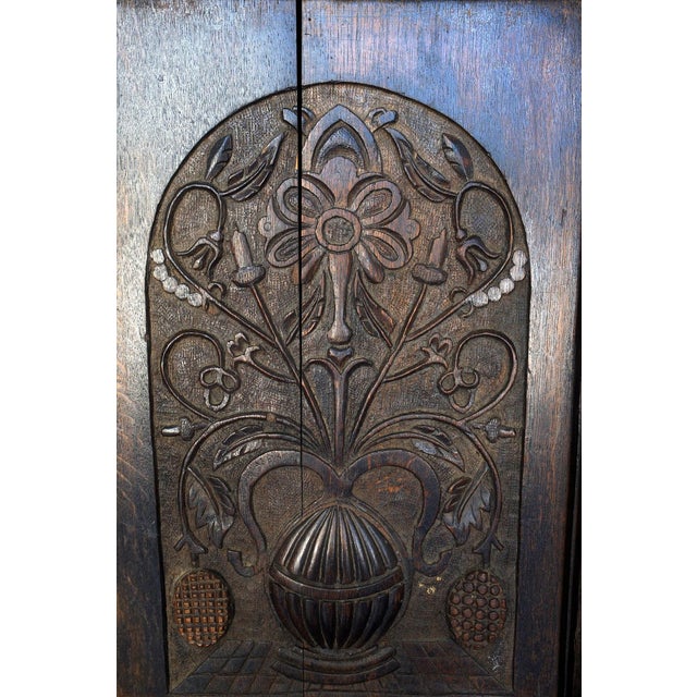 Antique Carved Oak Jacobean / Tudor-Style Panel For Sale In Los Angeles - Image 6 of 9