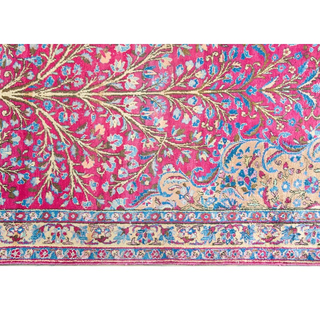 Early 20th Century Persian Qum Silk Prayer Rug For Sale - Image 4 of 15
