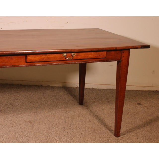Antique Refectory Table in Cherry Wood, 1800s For Sale - Image 3 of 12