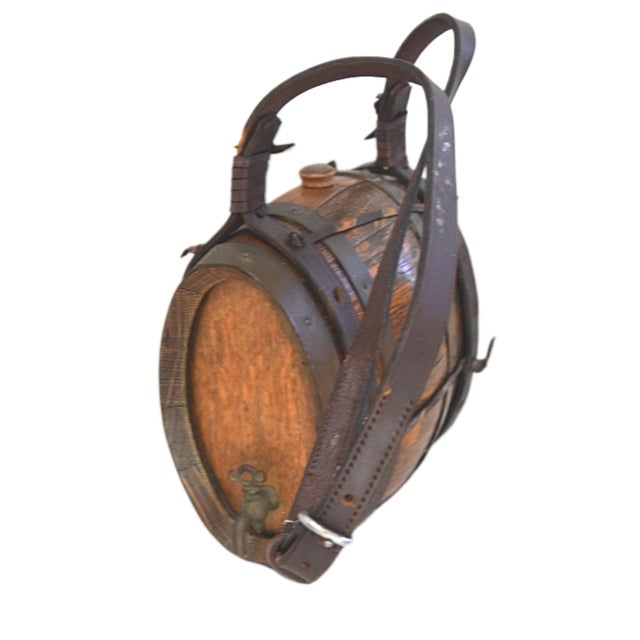 A vintage St. Bernard rescue barrel collar (historically called a brandy or cognac keg) that traditionally loops around a...