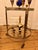 Antique Style Round Brass Bar Cart with Smoked Glass Tops, 1950s For Sale - Image 10 of 15