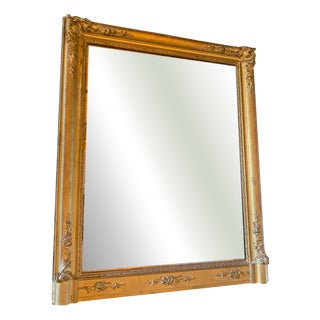Antique Empire Stucco and Gilt Wood Mirror, 1800s For Sale