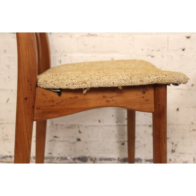 Mid 20th Century Set of Four Teak and Tweed Dining Chairs by Sun Furniture For Sale - Image 16 of 17