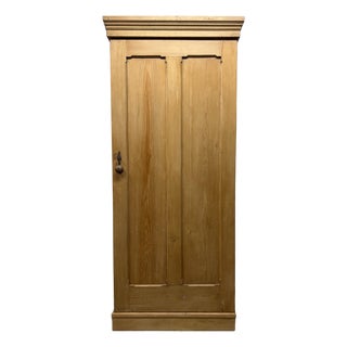 19th Century English Pine Wardrobe For Sale