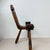 Spanish Brutalist Hand Carved Oak Tripod Chair, 1970s For Sale - Image 15 of 18