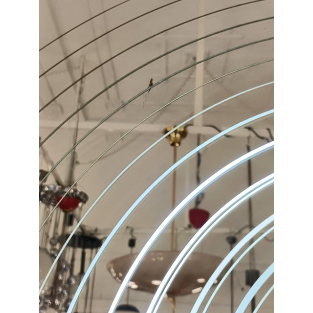 Metal Backlit Mirror with Optical Screen Prints, Italy, 1970s For Sale - Image 7 of 9