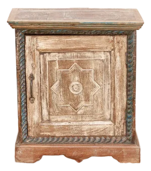 Rustic Reclaimed Door Nightstand Cabinet