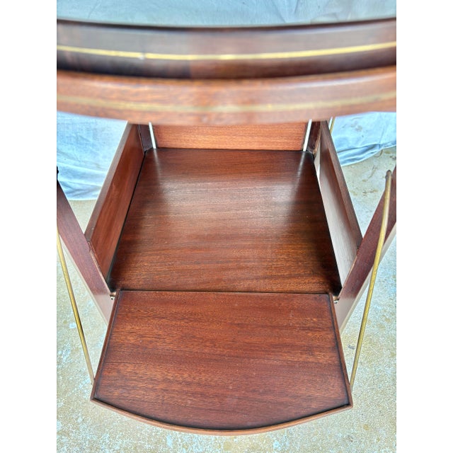 Early 20th Century French Walnut and Brass Inlay Tea Table For Sale - Image 13 of 13