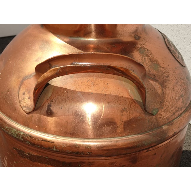 Antique Copper Milk Can by Lakeville Creamery Company 1898 for Ernest Swift Lh10 For Sale - Image 9 of 12