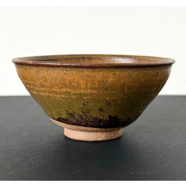 A modern ceramic Chawan (Tea Bowl) by Korean potter Park Boo Won (Born 1938-). Park Boo Won is a celebrated ceramic artist...