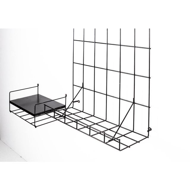 Wire Wall Units by Karl Fichtel for Drahtwerke Erlau and Kajsa and Nils Nisse Strinning for Design AB, Set of 2 For Sale - Image 6 of 17