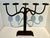 Pair Hand Crafted Brutalist Iron Candelabra With 5 Candle Holders For Sale - Image 9 of 12