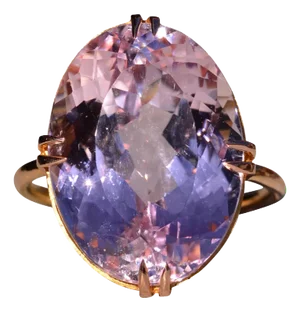 The Kable: Antique 18K Yellow Gold Kunzite Cocktail Ring