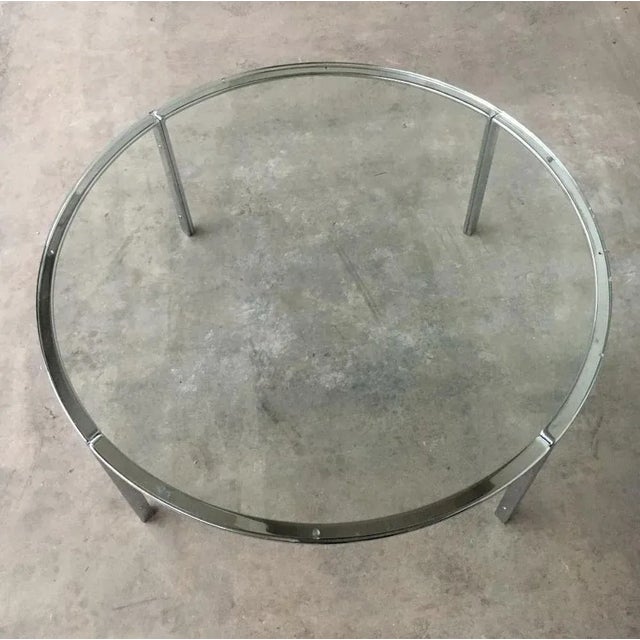 Mid-Century Modern Mid-Century Space Age Chrome and Glass Couch Table in the style of Horst Brüning, 1960s For Sale - Image 3 of 13