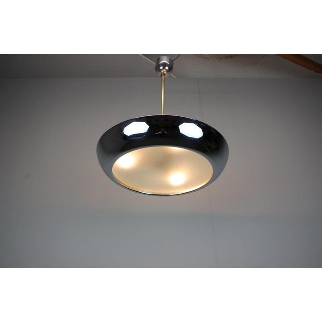 UFO Pendant Lamp attributed to Josef Hurka for Napako, Former Czechoslovakia, 1930s For Sale - Image 9 of 12