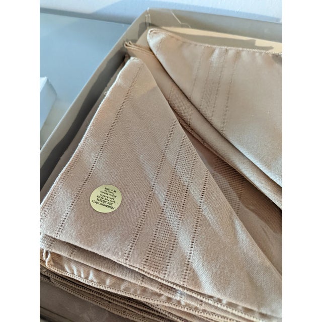 Vintage Chalet Tablecloth With 8 Matching Napkins in Taupe For Sale - Image 4 of 9
