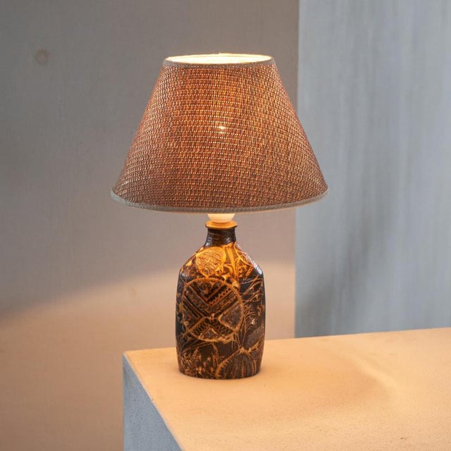 Nils Thorsson 'Baca' Table Lamp for Royal Copenhagen, Denmark, 1960s. This is a wonderful and quintessentially mid century...