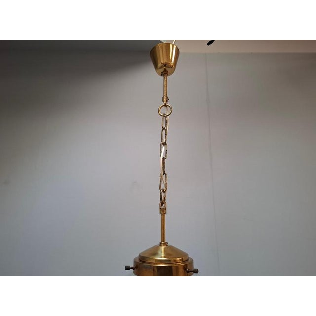 Mid-Century Modern Pendant Light in Brass and Smoked Bubble Glass by Kamenický Šenov, 1960s For Sale - Image 15 of 18