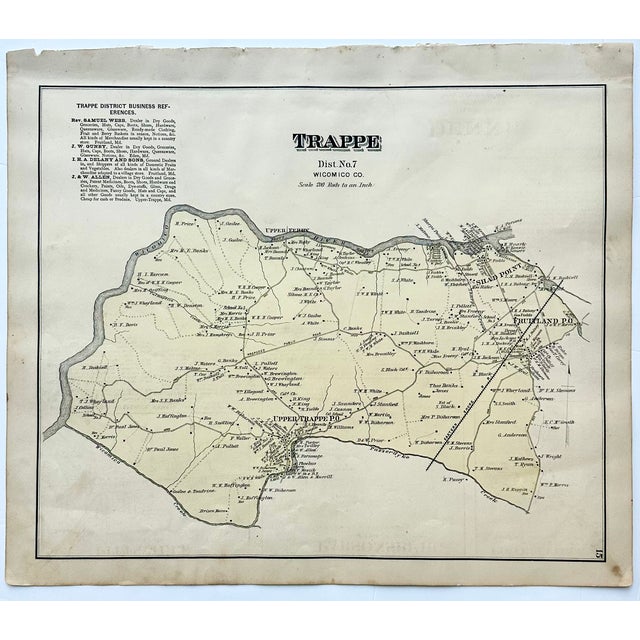 Trappe: Upper Ferry, Shad Point, and Fruitland in Wicomico County, Maryland, 1877 For Sale - Image 4 of 5