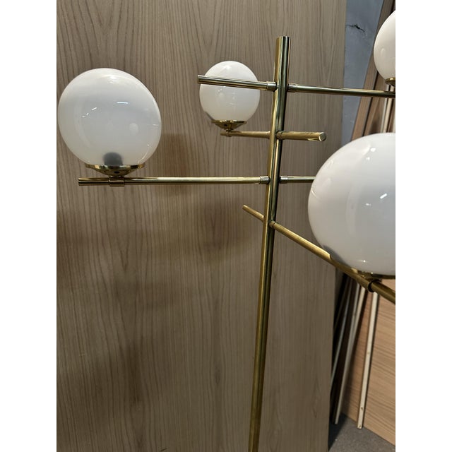 Floor Lamp with Opal Glass For Sale - Image 4 of 13