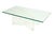 Mid-Century Modern Lucite X Base Glass Top Rectangle Coffee Table For Sale - Image 9 of 10