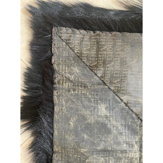 Minotti Alps Rug in Black New Zealand Sheepskin, Italian Modern Design For Sale - Image 13 of 14