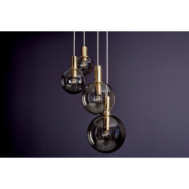 Cascade Pendant with Four Globes from Glashütte Limburg, 1970s For Sale - Image 3 of 9