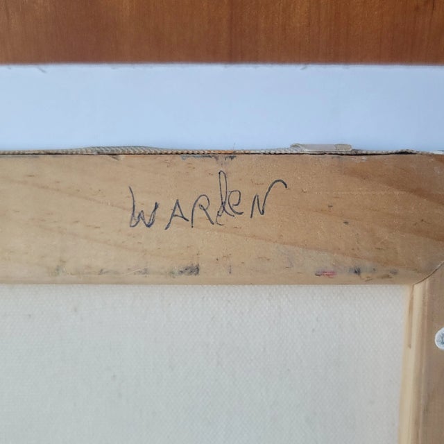 Late 20th Century Figurative Male Nude Oil Painting "Warden" by Rosemary Rabut For Sale - Image 4 of 6