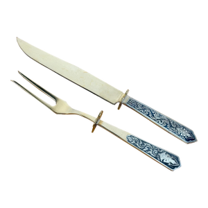 Vintage Siam Bronzeware Carving Set