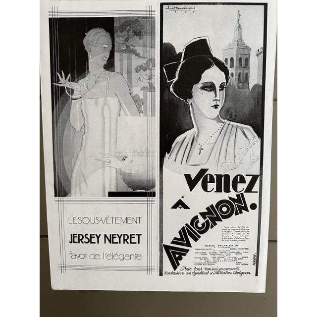 1920s 1929 French Vintage Hermes Advertisement Print, Golf Player and Sports Equipment, Not Framed, Not Laminated For Sale - Image 5 of 5