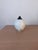 Small Studio Pottery Bud Vase, White Crackle Glaze With Black Neck For Sale - Image 4 of 4