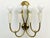 Ivory Metal and Brass Four-Light Wall Lamps, 1950s, Set of 4 For Sale - Image 15 of 18