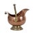 Antique Copper Helmet-Shaped Coal Scuttle with Lion Heads and Delft Ceramic Details For Sale - Image 6 of 15