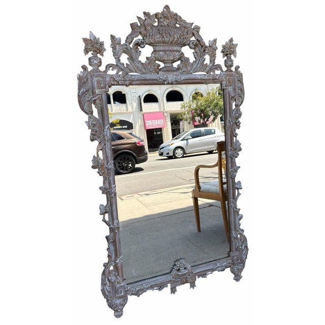 Early 20th Century Antique 18th C Style Venetian Carved Mantel Mirror For Sale - Image 5 of 5