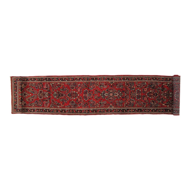 1960s Vintage Persian Sarouk Runner Rug - 2′9″ × 14′6″ For Sale